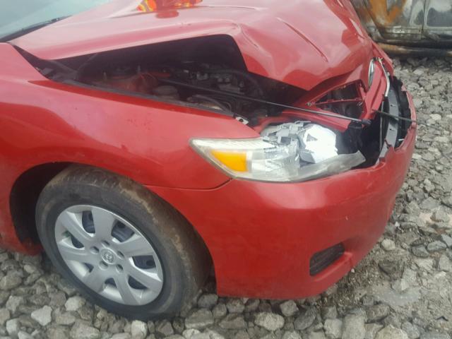 4T1BF3EKXAU058237 - 2010 TOYOTA CAMRY BASE RED photo 9