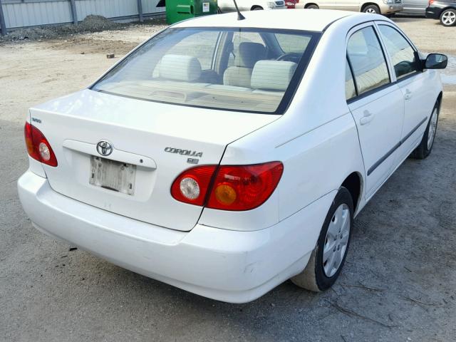 1NXBR32E64Z286634 - 2004 TOYOTA COROLLA CE WHITE photo 4