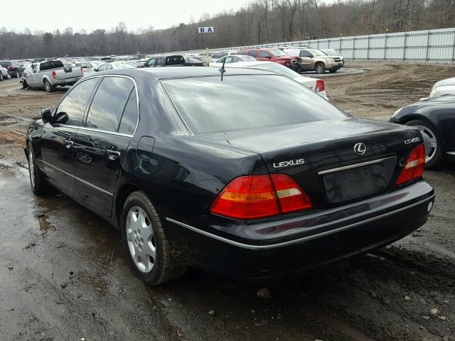 JTHBN30F820089141 - 2002 LEXUS LS 430 BLACK photo 3