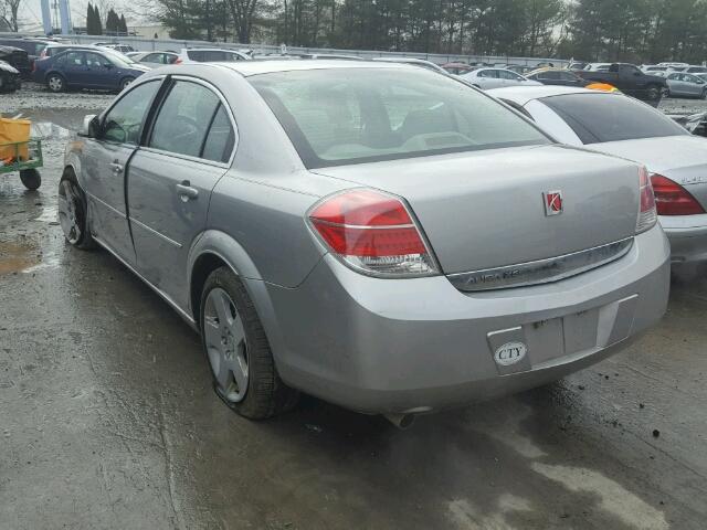 1G8ZS57B38F270574 - 2008 SATURN AURA XE SILVER photo 3