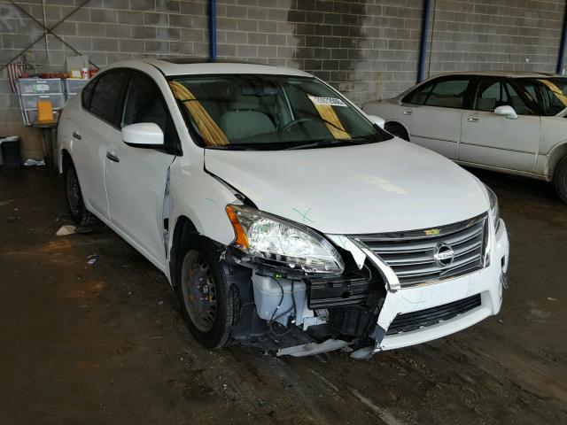 3N1AB7AP6DL615313 - 2013 NISSAN SENTRA S WHITE photo 1