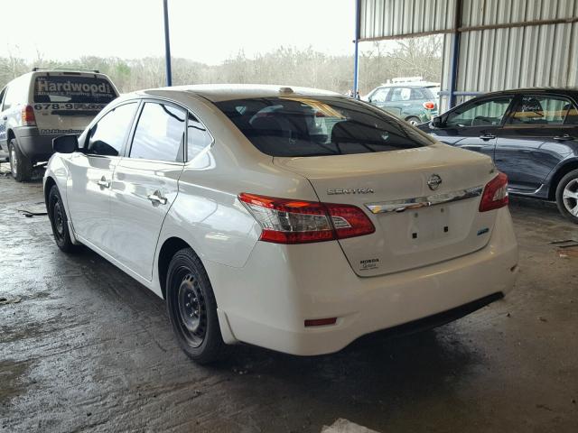 3N1AB7AP6DL615313 - 2013 NISSAN SENTRA S WHITE photo 3