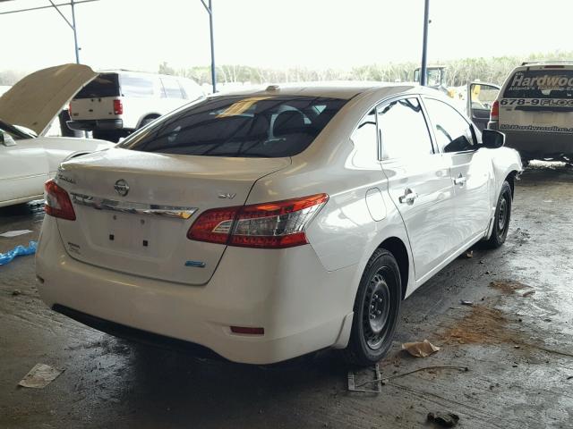 3N1AB7AP6DL615313 - 2013 NISSAN SENTRA S WHITE photo 4