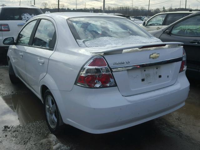 KL1TG56637B137960 - 2007 CHEVROLET AVEO LT WHITE photo 3