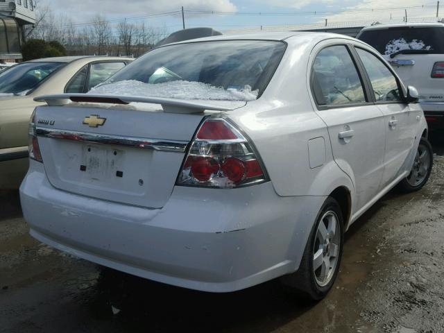 KL1TG56637B137960 - 2007 CHEVROLET AVEO LT WHITE photo 4