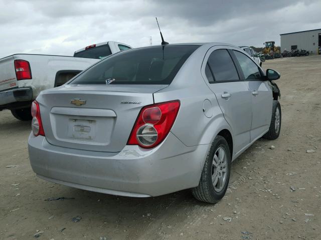 1G1JA5SH0C4149192 - 2012 CHEVROLET SONIC LS SILVER photo 4