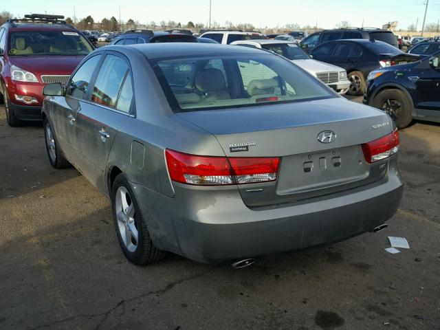 5NPEU46F77H218317 - 2007 HYUNDAI SONATA SE GREEN photo 3