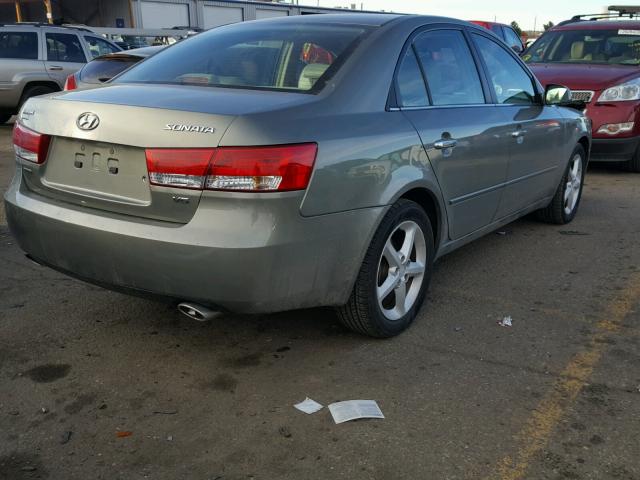 5NPEU46F77H218317 - 2007 HYUNDAI SONATA SE GREEN photo 4