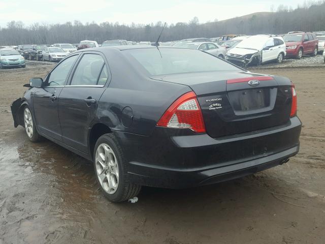 3FAHP0HA5AR222486 - 2010 FORD FUSION SE BLACK photo 3