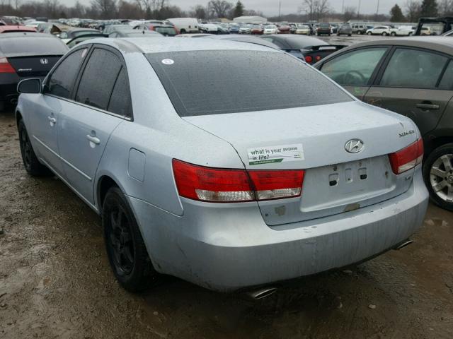 5NPEU46F56H124564 - 2006 HYUNDAI SONATA GLS BLUE photo 3