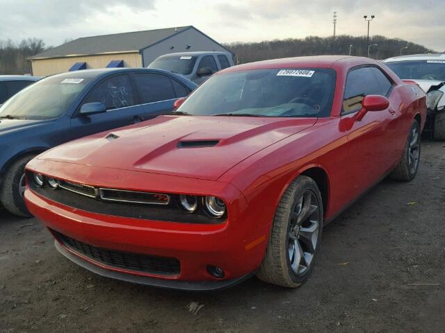 2C3CDZBT6FH715693 - 2015 DODGE CHALLENGER RED photo 2