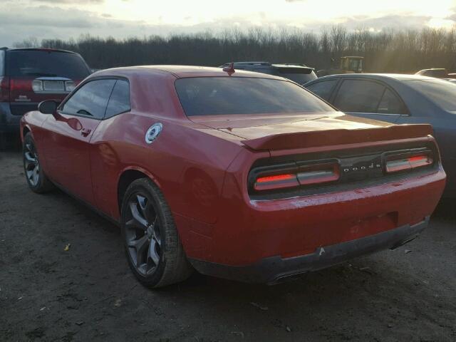 2C3CDZBT6FH715693 - 2015 DODGE CHALLENGER RED photo 3