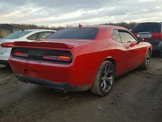 2C3CDZBT6FH715693 - 2015 DODGE CHALLENGER RED photo 4