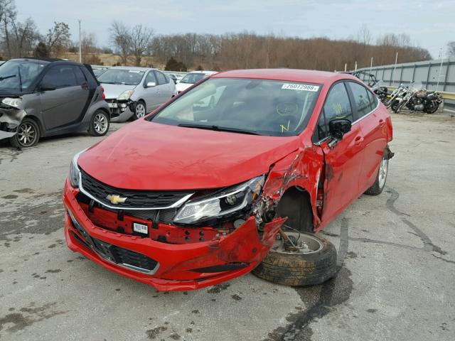 1G1BH5SE9H7264109 - 2017 CHEVROLET CRUZE LT RED photo 2