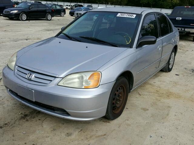 2HGES16542H545160 - 2002 HONDA CIVIC LX SILVER photo 2