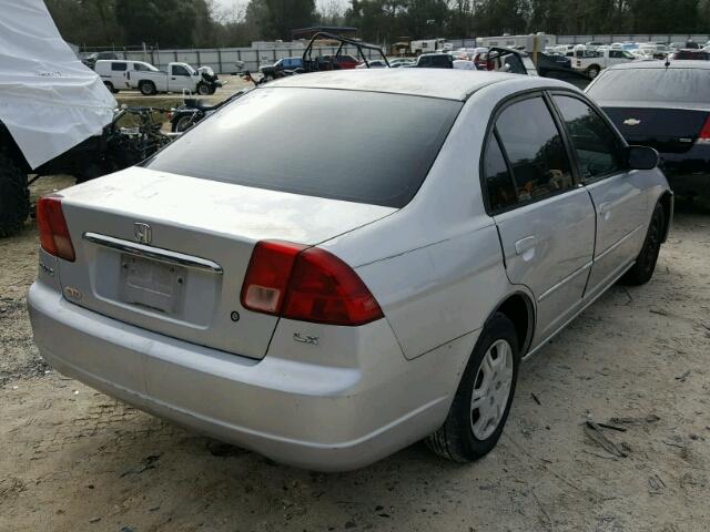 2HGES16542H545160 - 2002 HONDA CIVIC LX SILVER photo 4