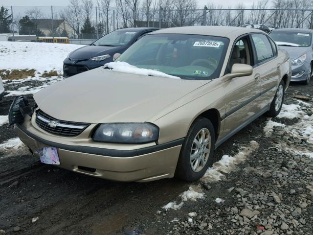 2G1WF52E059345520 - 2005 CHEVROLET IMPALA GOLD photo 2