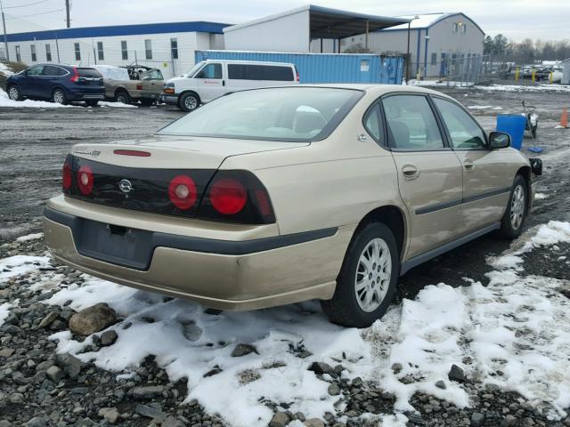 2G1WF52E059345520 - 2005 CHEVROLET IMPALA GOLD photo 4