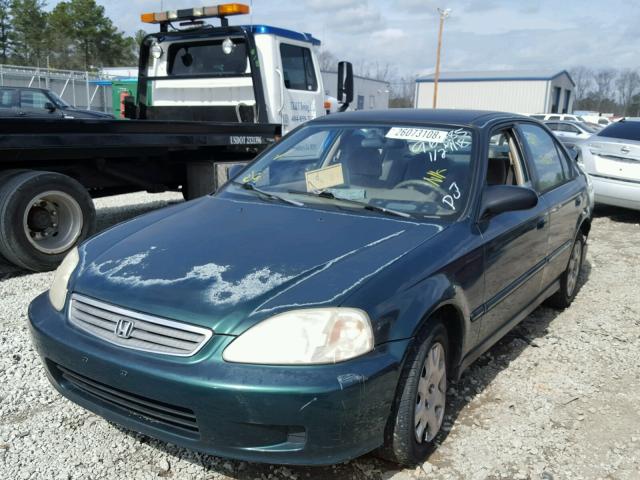 2HGEJ6610YH564729 - 2000 HONDA CIVIC BASE GREEN photo 2