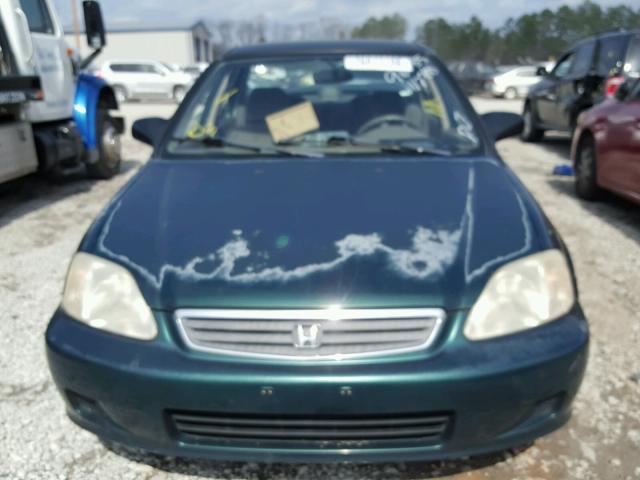 2HGEJ6610YH564729 - 2000 HONDA CIVIC BASE GREEN photo 9