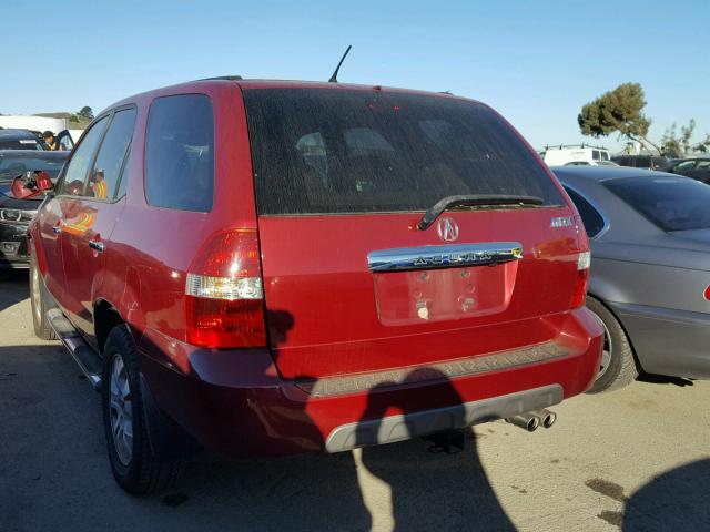 2HNYD18953H515120 - 2003 ACURA MDX TOURIN RED photo 3