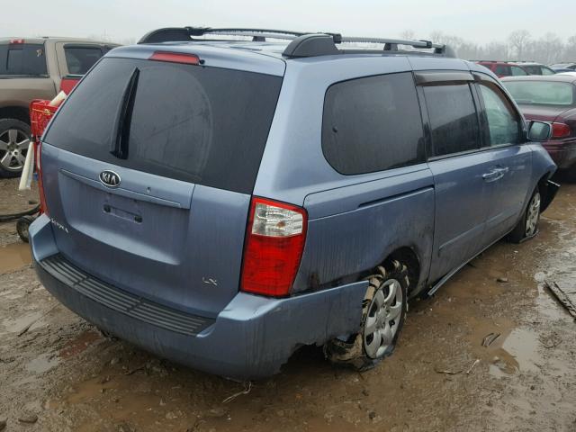 KNDMB233886211520 - 2008 KIA SEDONA EX BLUE photo 4