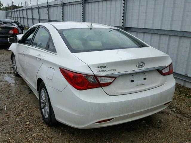 5NPEB4ACXDH708121 - 2013 HYUNDAI SONATA GLS WHITE photo 3