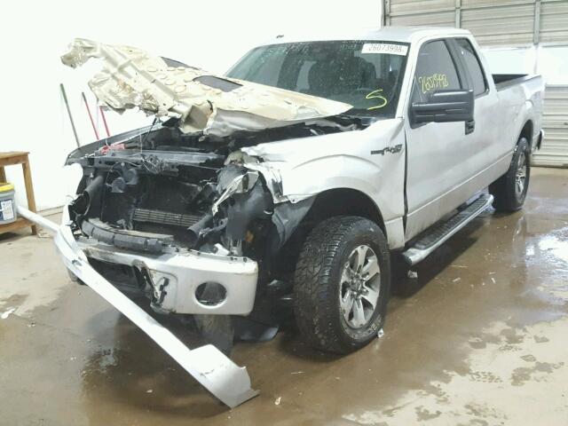 1FTEX1EM3EKG04043 - 2014 FORD F150 SUPER SILVER photo 2