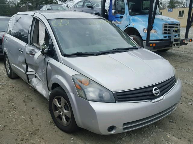 5N1BV28U78N105657 - 2008 NISSAN QUEST S SILVER photo 1