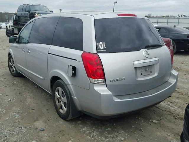 5N1BV28U78N105657 - 2008 NISSAN QUEST S SILVER photo 3