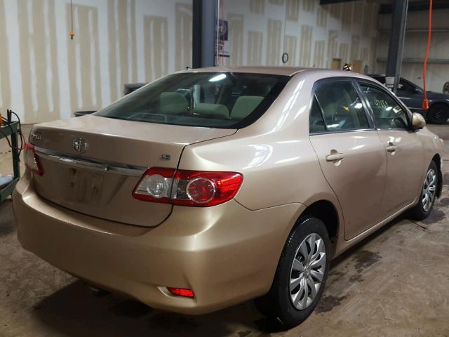 2T1BU4EE9DC984429 - 2013 TOYOTA COROLLA BA GOLD photo 4