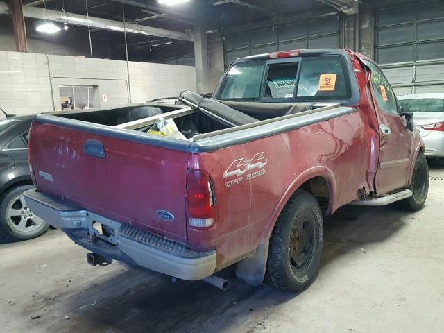 1FTRF18W4YKA17680 - 2000 FORD F150 RED photo 4