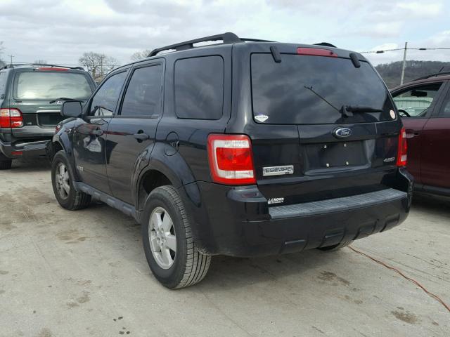 1FMCU93178KD65197 - 2008 FORD ESCAPE XLT BLACK photo 3