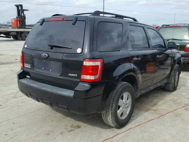 1FMCU93178KD65197 - 2008 FORD ESCAPE XLT BLACK photo 4