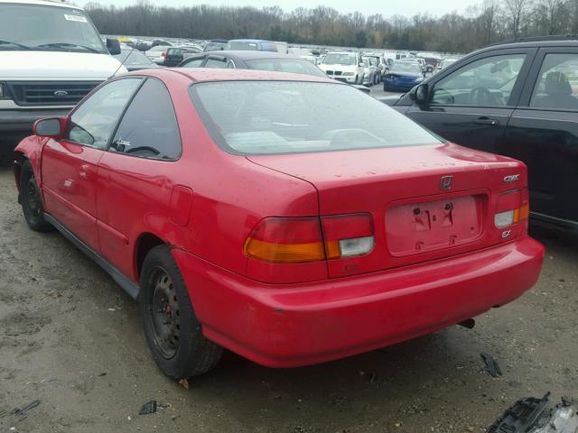 1HGEJ8248WL100521 - 1998 HONDA CIVIC EX RED photo 3