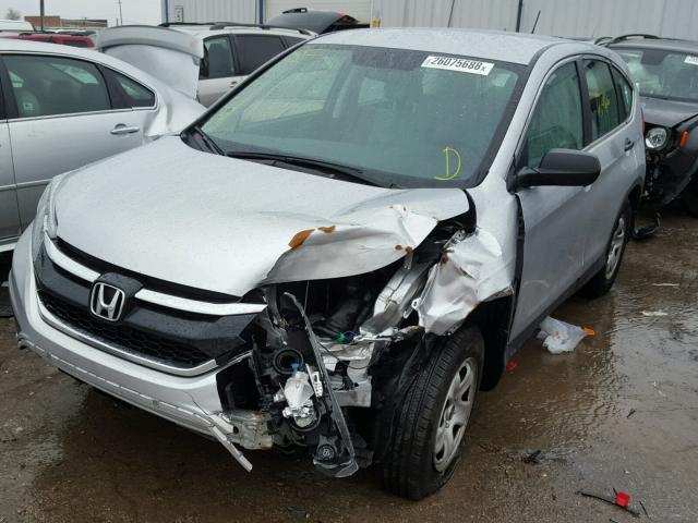 5J6RM4H38GL129673 - 2016 HONDA CR-V LX SILVER photo 2