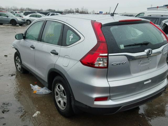 5J6RM4H38GL129673 - 2016 HONDA CR-V LX SILVER photo 3