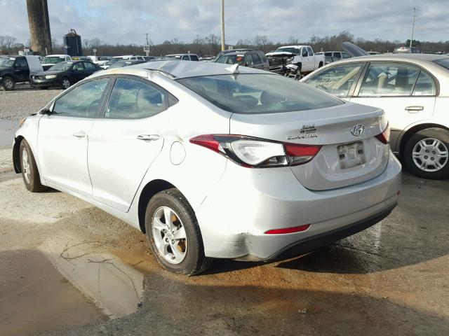 5NPDH4AEXEH504755 - 2014 HYUNDAI ELANTRA SE SILVER photo 3