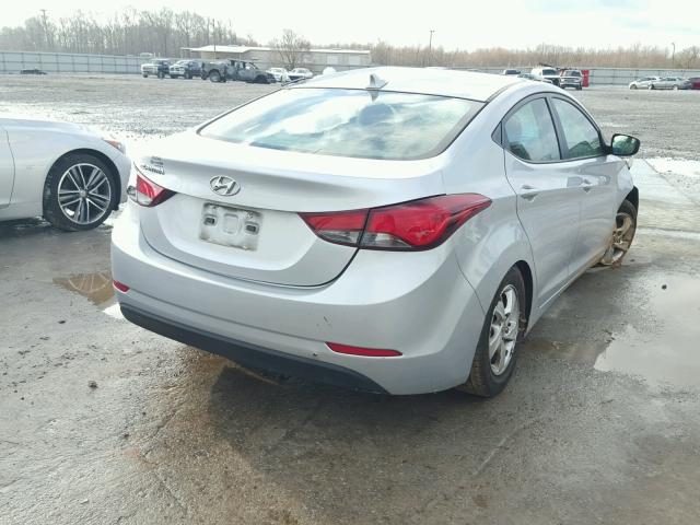 5NPDH4AEXEH504755 - 2014 HYUNDAI ELANTRA SE SILVER photo 4