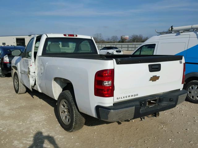 1GCEC14C87Z535476 - 2007 CHEVROLET SILVERADO WHITE photo 3