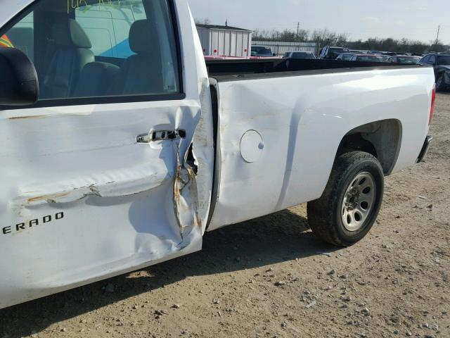 1GCEC14C87Z535476 - 2007 CHEVROLET SILVERADO WHITE photo 9