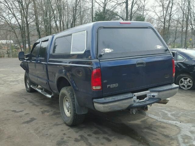 1FTNW21F82EA42487 - 2002 FORD F250 SUPER BLUE photo 3