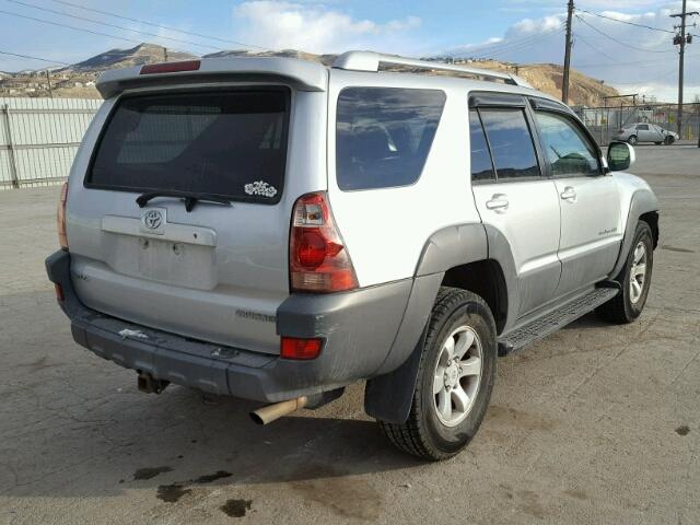 JTEBT14R930017636 - 2003 TOYOTA 4RUNNER SR SILVER photo 4