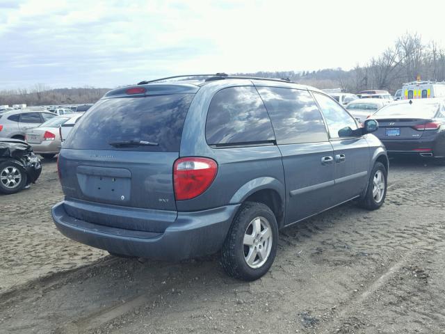 1D4GP45R27B222274 - 2007 DODGE CARAVAN SX TEAL photo 4