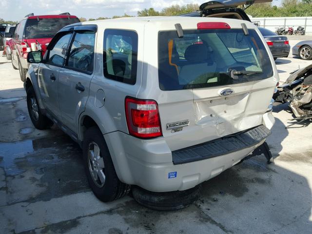 1FMCU02739KB28970 - 2009 FORD ESCAPE XLS WHITE photo 3