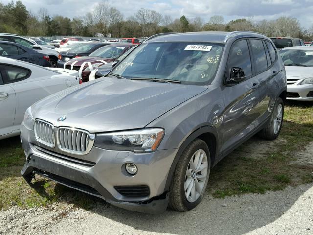 5UXWX9C5XH0T08823 - 2017 BMW X3 XDRIVE2 GRAY photo 2