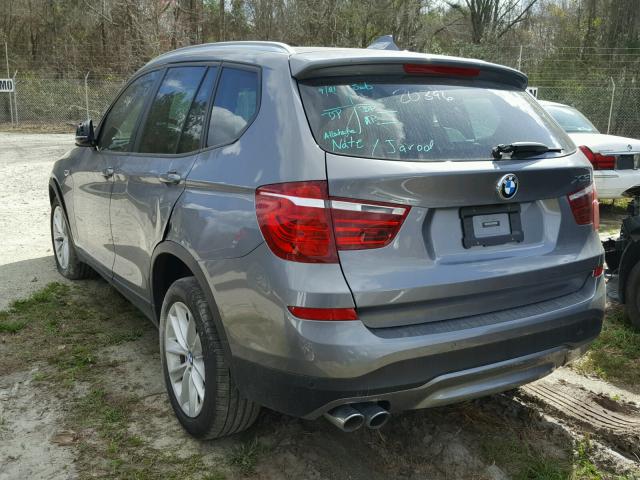 5UXWX9C5XH0T08823 - 2017 BMW X3 XDRIVE2 GRAY photo 3