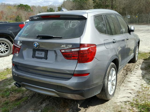 5UXWX9C5XH0T08823 - 2017 BMW X3 XDRIVE2 GRAY photo 4