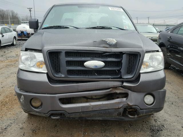 1FTRX14W76FB58817 - 2006 FORD F150 GRAY photo 9