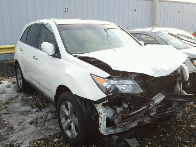 2HNYD2H3XCH534540 - 2012 ACURA MDX TECHNO WHITE photo 1